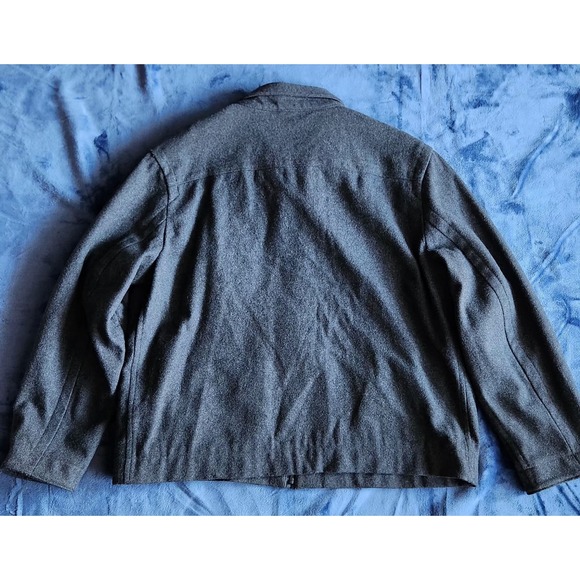 Vintage Old Navy San Francisco New york Wool Blend Coat Full Gray Men 2XL - Picture 2 of 8